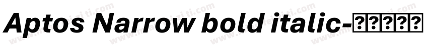 Aptos Narrow bold italic字体转换
